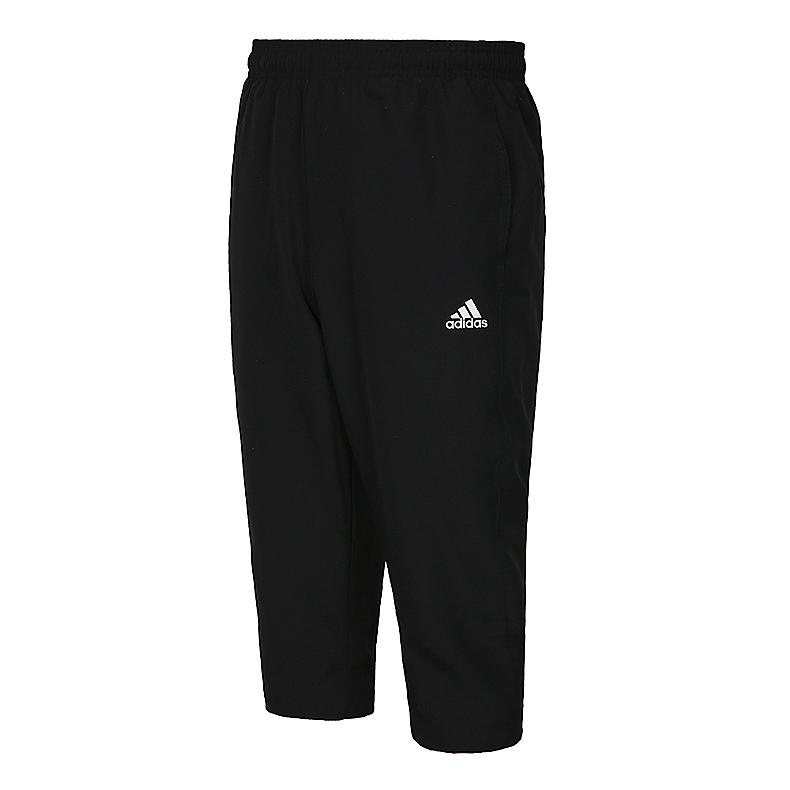 Adidas Lifestyle Leisure Series Sports Series Knitted Elastic Letter Seven-Point Sports Shorts Men Shorts Black BK7386