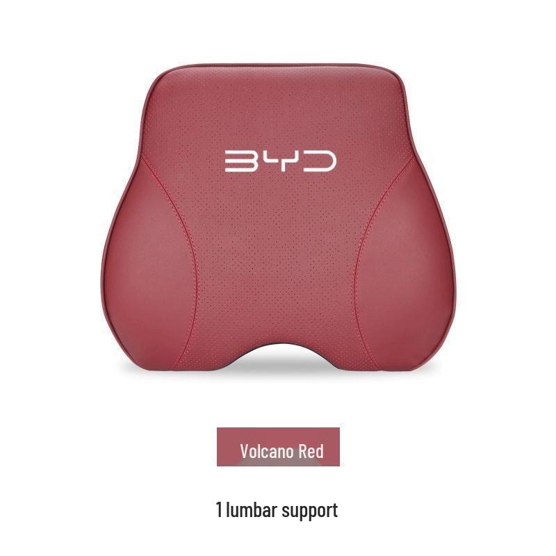 Genuine Leather Headrest & Lumbar Support Cushion for BYD Song PLUS, Han EV, Qin Plus, Tang Car
