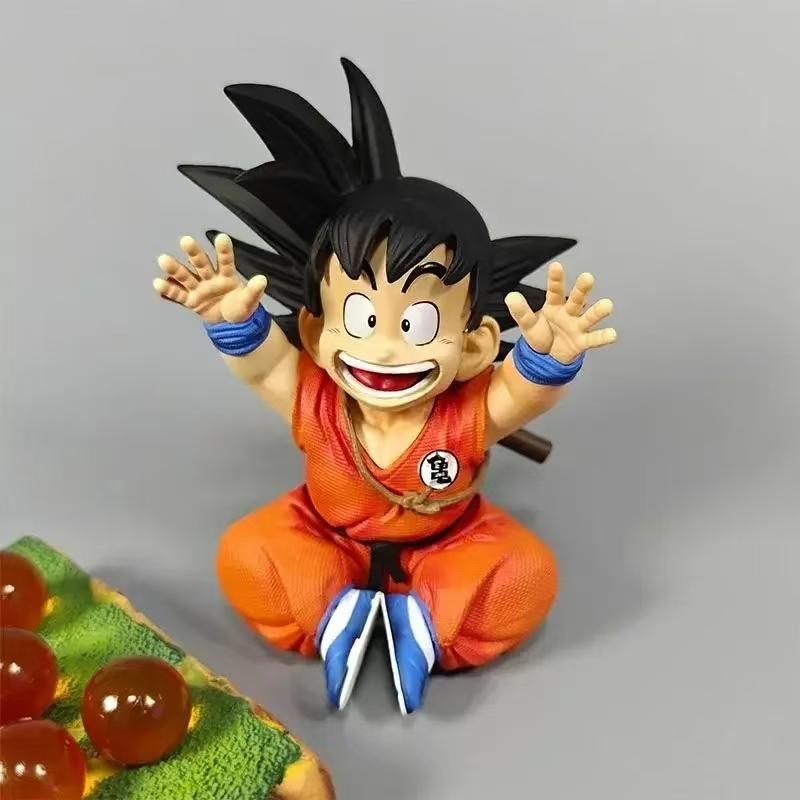 14cm Dragon Ball Z Anime Figures Son Goku And 7 Dragon Balls Action Figurine Pvc Statue Collection Model Collection Toys Gifts