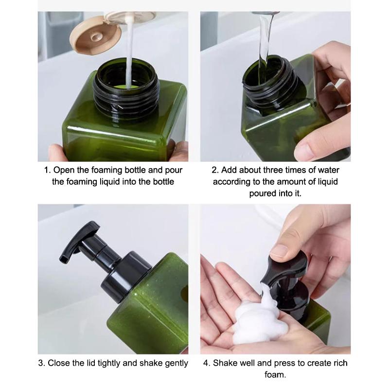 Dispenser Sapone Portatile Pompe Schiuma Bottiglia 250/450/650ml Pressa Manuale Sapone Schiumoso Mousse Liquido Gel Doccia Bagno Imbottigliamento