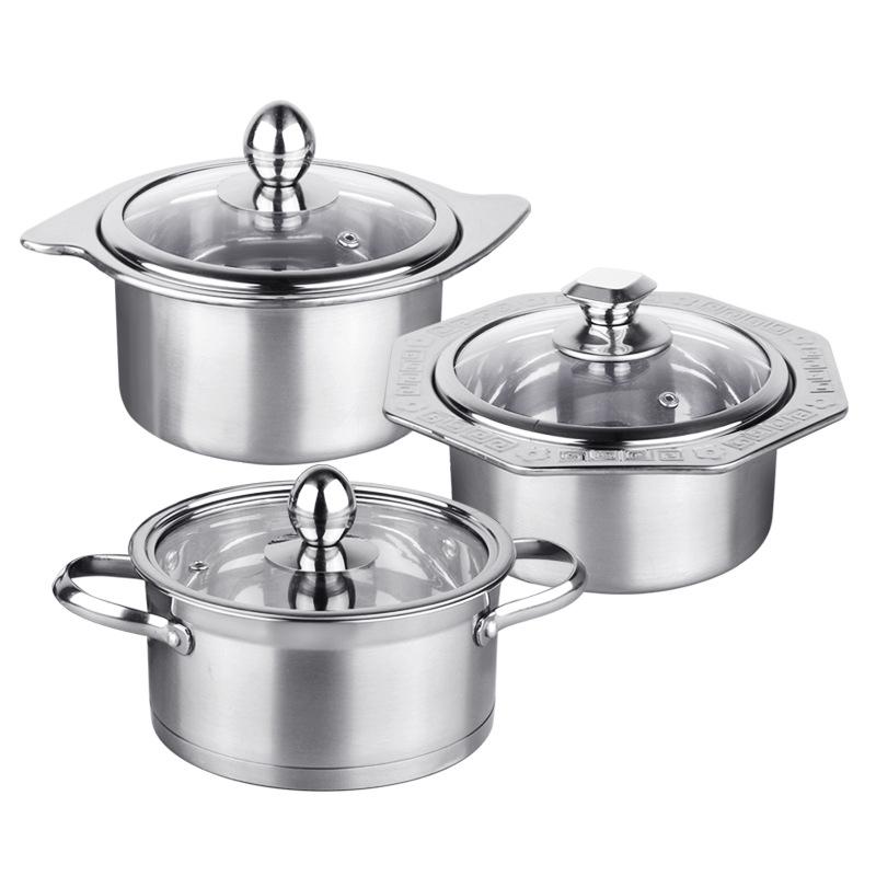 Stainless Steel Single-Serve Mini Hot Pot with Induction Compatibility and Extra Thick Design for One Person