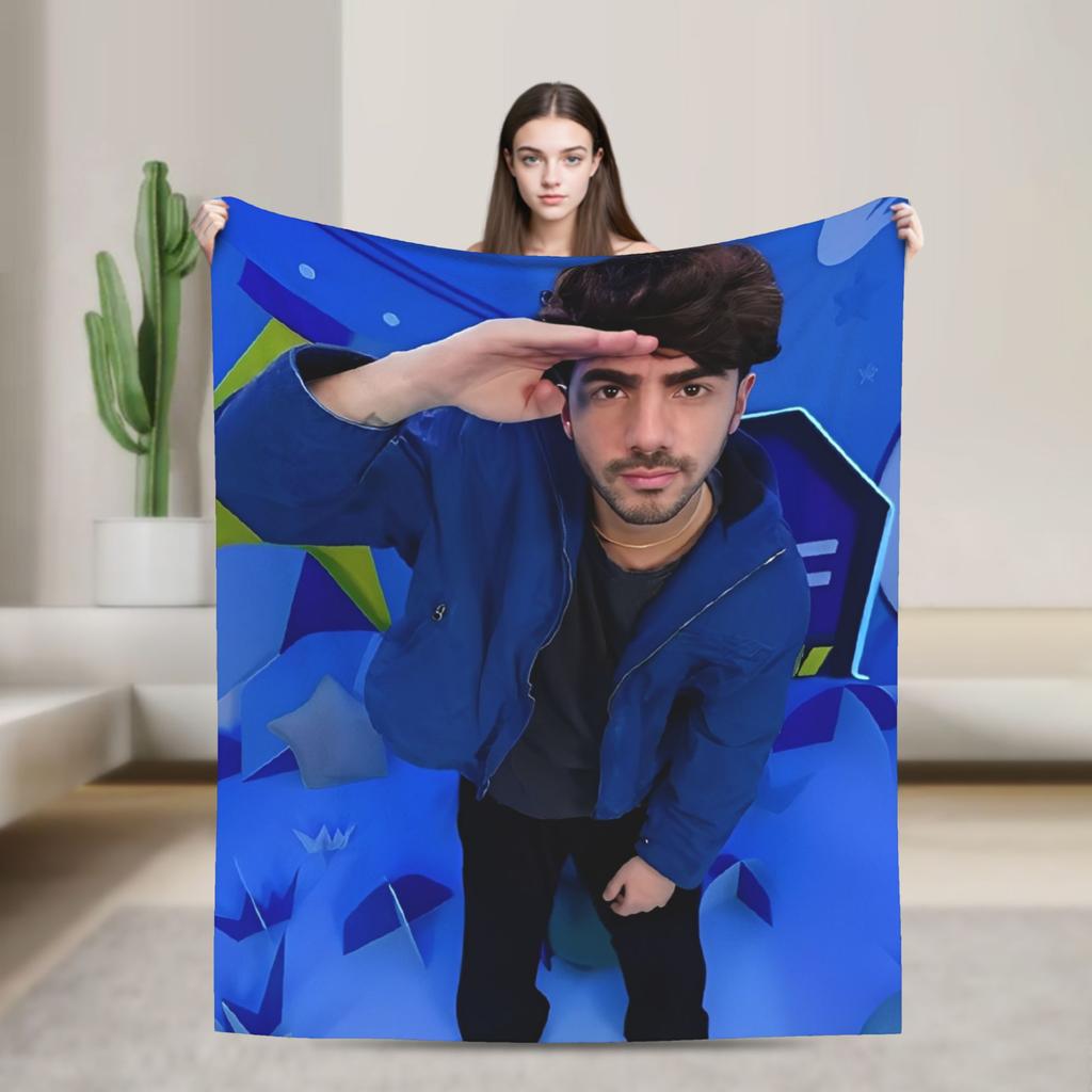 Fede V-Vigevani Flanelldecke Club Misterios Warm Weich Überwurfdecke für Außen Dekorative Lustige Tagesdecke Sofa Bettbezug