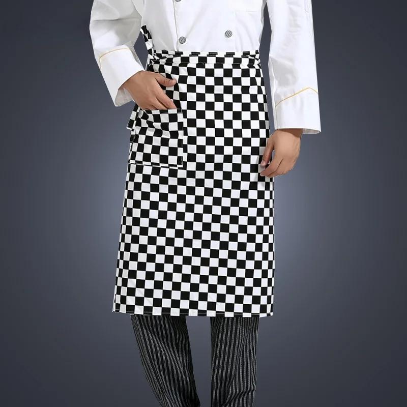 

Поварской фартук, половина длины, для отеля, ресторана, кухни, повара, в полоску, для отеля, ресторана, чайной, для мужчин и женщин