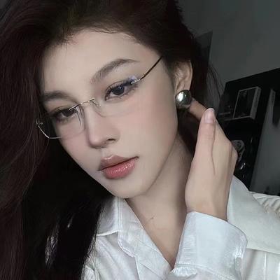 1PC Plastic Ultra Light Frameless Glasses for Business and Leisure Elegant Lifestyle Gifts for Women Spring New Products