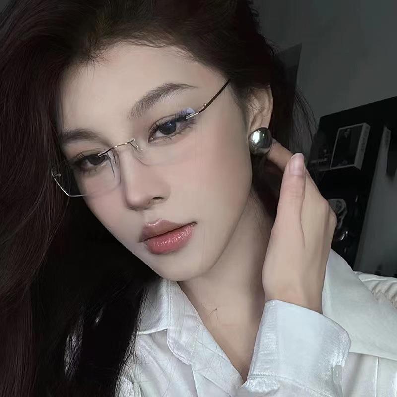 1PC Ultra Light Frameless Glasses for Women Business Leisure Elegant Lifestyle Gifts Spring New Plastic Eyewear