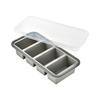 Silicone Compartment Food Storage Container with Lid Bento Box Freezer Microwave Safe Leakproof Meal Prep for Home Outdoor
