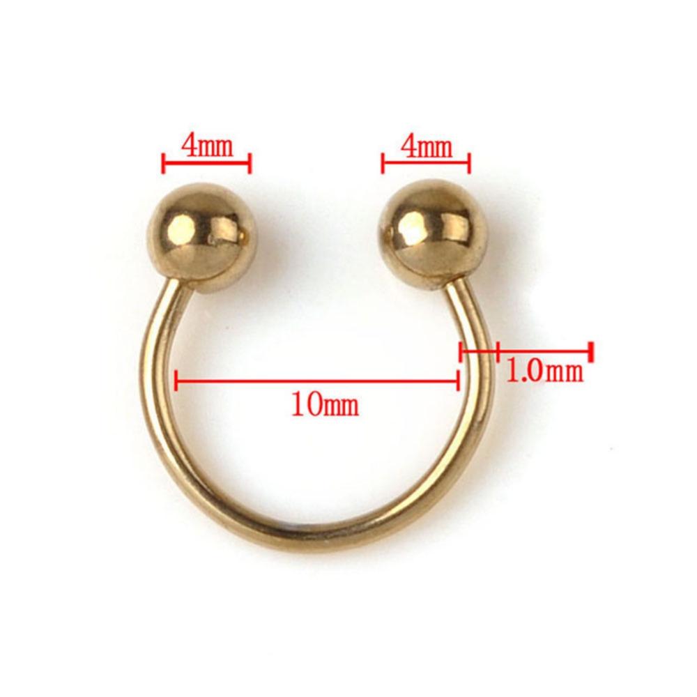 5 PCStainless Steel Circular Horseshoe Ring Nose Hoops Ring And Septum Rings Tragus Piercing