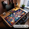 Music Guitar Theme Custom Mouse Pad Personalized With Name Text Customized Desk Mat For Office Home Decor