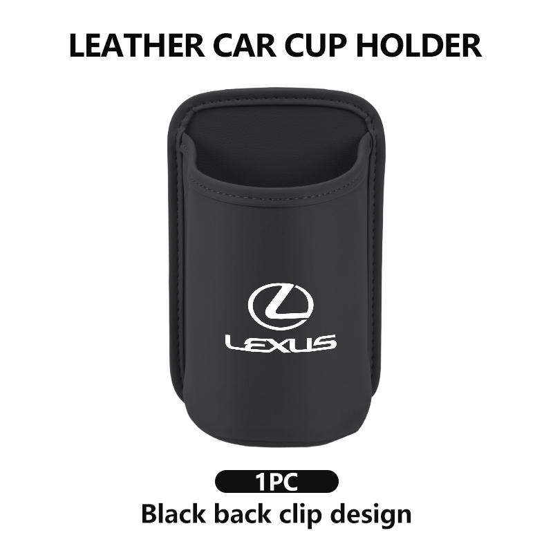 

Car Seatback Water Cup Box Leather Mug Drinks Storage Bag Accessories For Lexus RX350 IS250 IS200 GS300 LX570 RC350 UX250h ES350