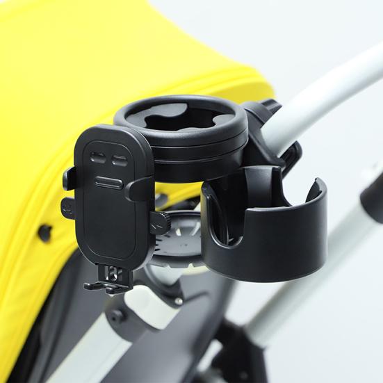 Water Cup Holder 3 in 1 Stroller Cup Holder with Phone Mount 360 Degrees Rotatable Drink Holder Non Slip Easy Install Removable Stroller Accessories