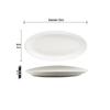 ZISIZ White Ceramic Oval Fish Steaming Plate
