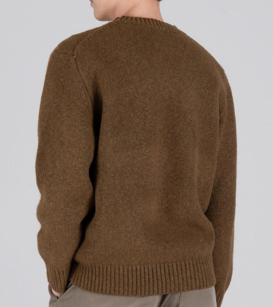 Beoteunseoul Wool Blend Round Heavy Knit (Khaki Brown)