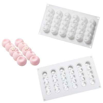 6 Even Concave Ball Silicone Mousse Cake Mould DIY Decoration Baked Caterpillar Shape