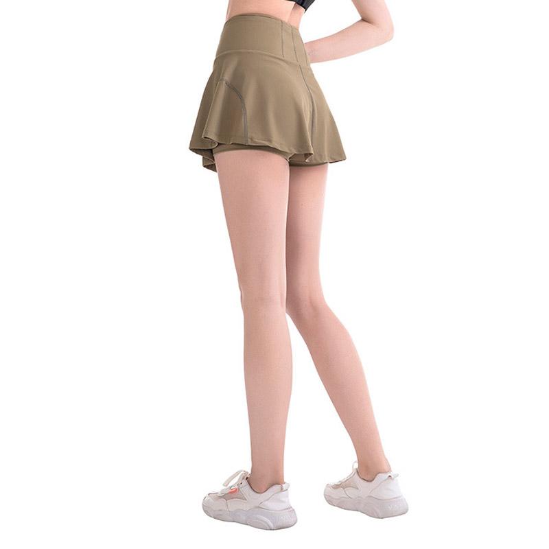Gonna sottile da tennis, da mini golf e da badminton, con vita alta, da donna, atletica e da corsa