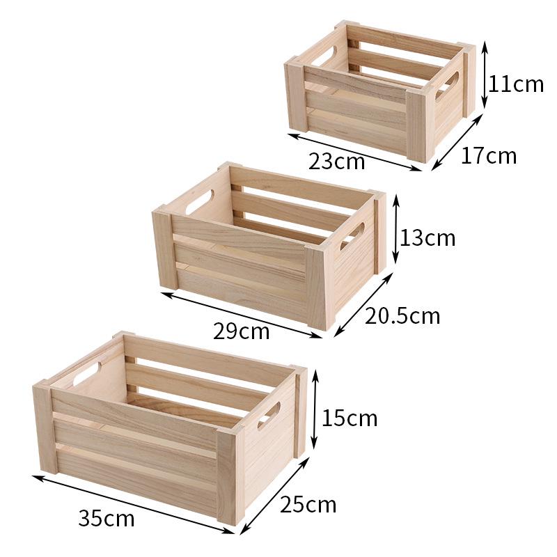 In-Stock Solid Wood Retro Basket for Snacks, Toys, Sundries, and Supermarket Display