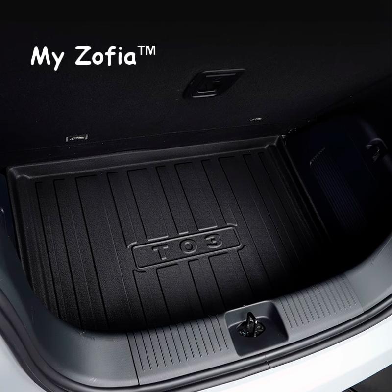Car rear trunk mat For Leapmotor T03 2024 2025 Car TPE Styling Cargo Mat Boot Liner Anti-slip Carpet Protector Accessories