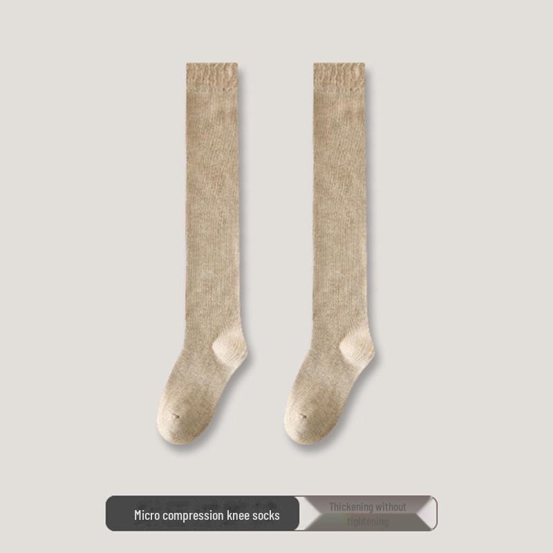 

Женские осенне-зимние нескользящие утягивающие гольфы выше колена — однотонный хлопок в японском стиле. Over-the-knee хаки