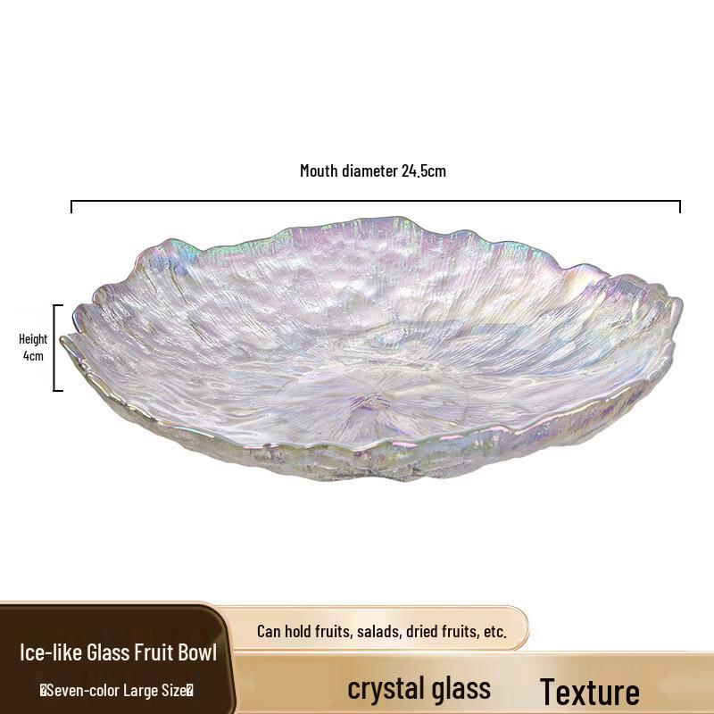 Elegant Crystal Glass Fruit Plate