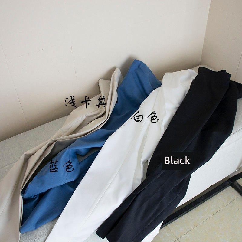 [M] Cotton Blended Classy Simple Style Pull-up Cropped Pants
