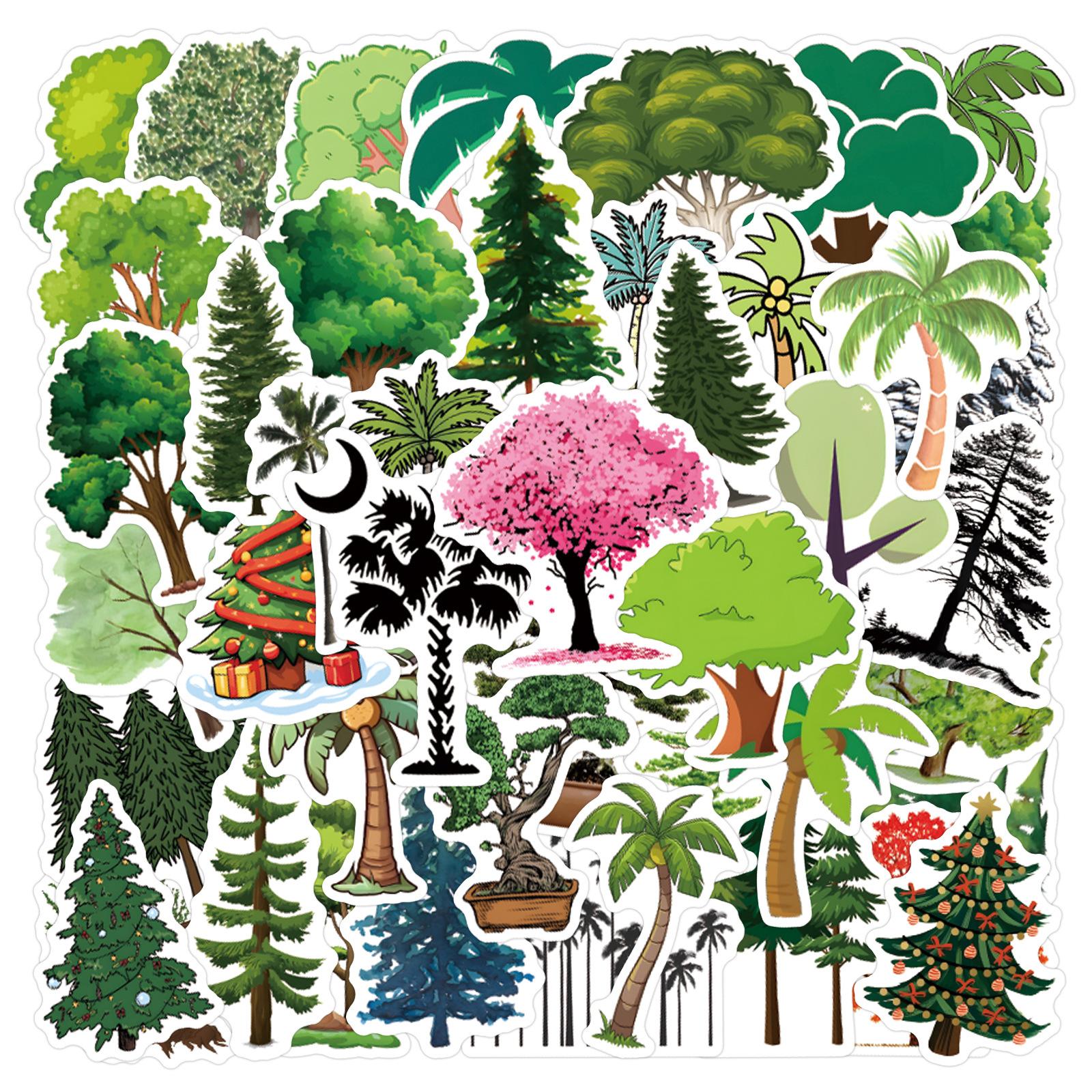 

55 Дерево Дерево Растение Граффити Наклейки Декоративные Скутер Ноутбук DIY Наклейки