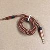 Braided Wire Male to Male 3.5mm Audio Cable AUX Line for Car Speaker Cell Phone