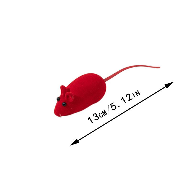 Interactive Sound Plush Rubber Vinyl Mouse Pet Cat Realistic Sound Toys Flocking Mouse Funny Cat multi-Colors Pet Toys