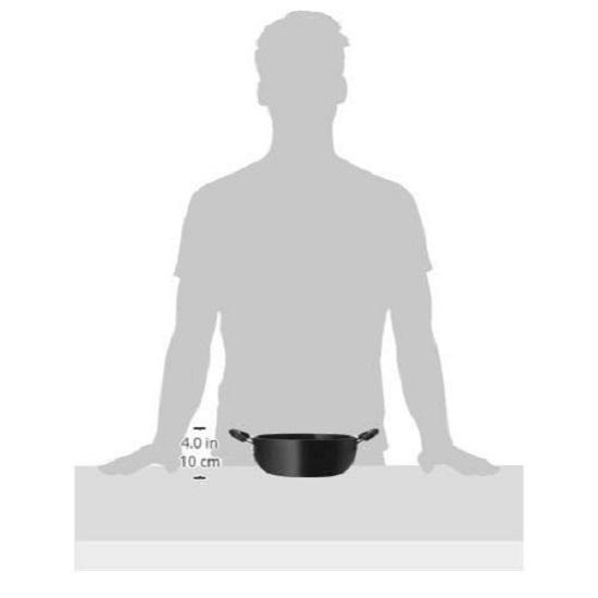 Hard Anodized Deep Kadhai (2.5 litres), Aluminium, Black