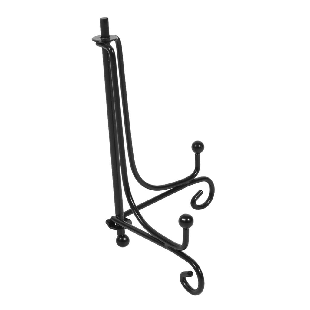 1 Pcs 4    12  Iron Easel Classic Display Stand Bowl Plate Photo Frame Book Artwor Black