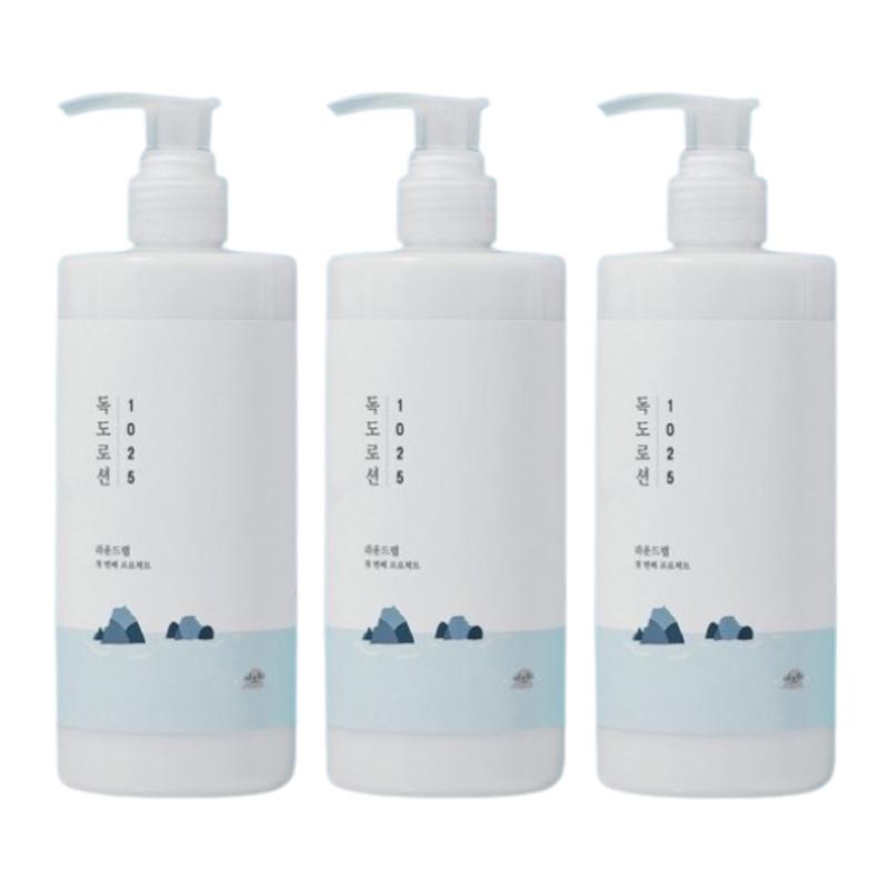 Round Lab 1025 Dokdo Lotion 400ml – Large Pump Moisturizing Lotion for Sensitive Skin, 3 Hyaluronic Acid Care