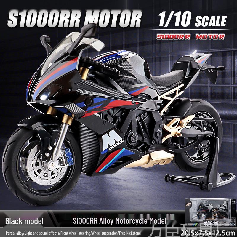 Alloy 1:10 BMW S1000RR Motorcycle Model with Sound and Light Features
