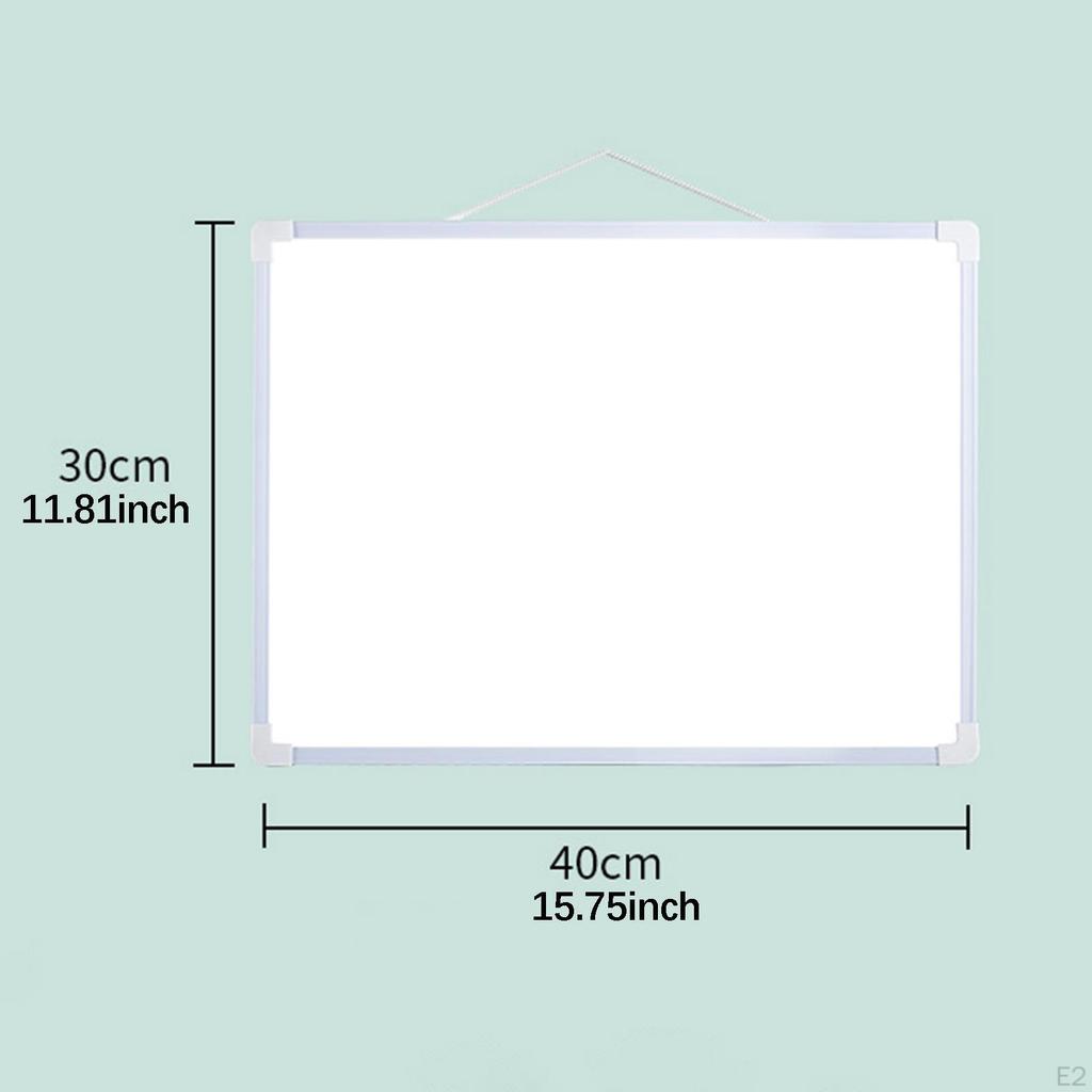 Dry Erase Board, Whiteboard with 3 Markers and 1 Eraser, Wall Hanging Message Board for Home