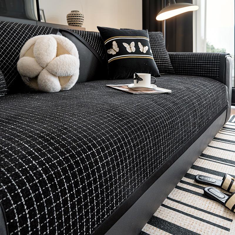 Chenille Non-Slip Sofa Cover Universal All Season Couch Cover Towel Sofa Protective Mats for Living Room Decoration Sofa Cushion