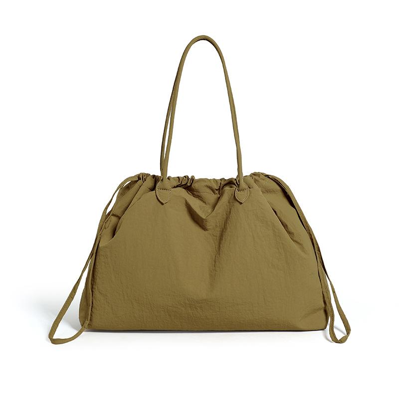 Large Capacity Drawstring Shoulder Bag Sport Lightweight Tote Bag Commuter Travel Storage Bag