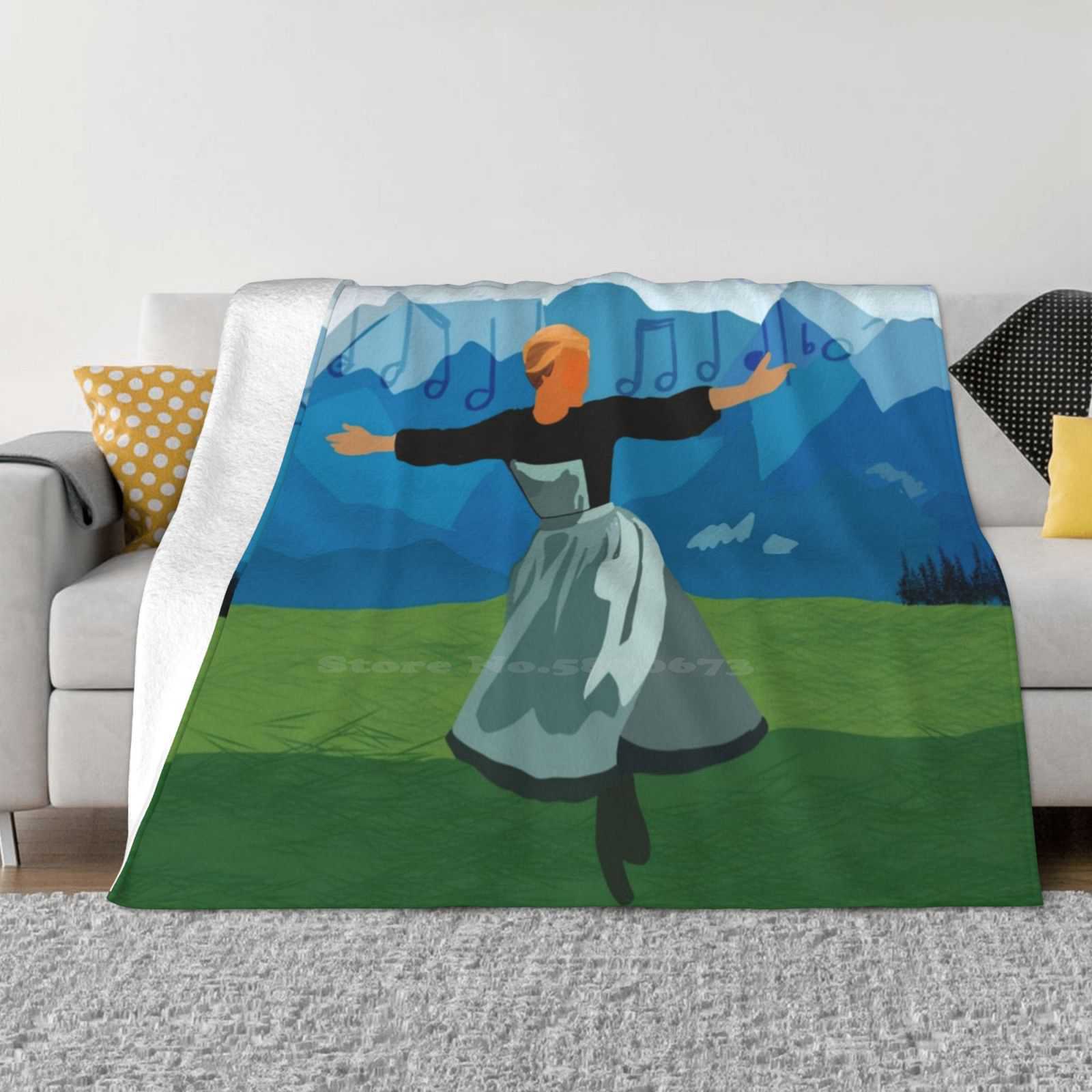 Sound Of Music Fashion Soft Warm Flannel Blanket Sound Of Music Musicals The Hills Are Alive Julie Andrews Mountains Broadway 30x40in