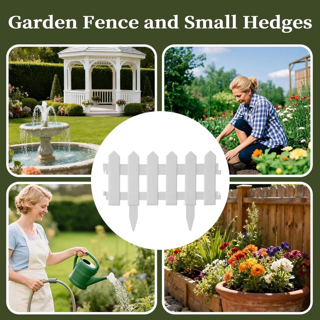 Garden Fence 5 Pieces Decorative Black Flexible Guard Strip Lawn Edging For Outdoor Outside Patio Yard Backyard Walkway Pathway