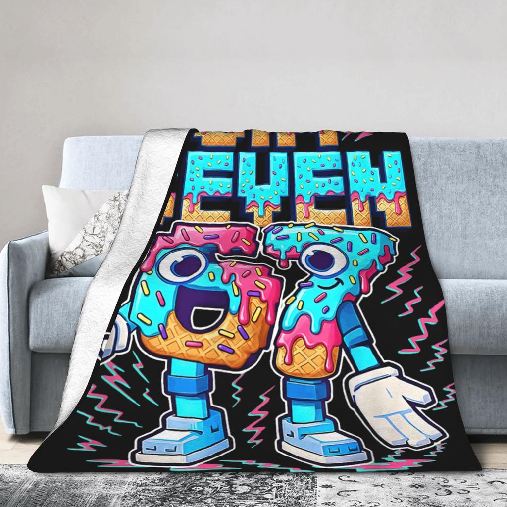 Steal a Brainrot Six Seven Italian Meme Gaming 67 Blanket Soft Warm Throw Blanket Winter Child Outdoor Pattern Bedspread