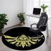 1PC Hyrule Crest Office Round Rug, Non-slip, Soft and Durable Office Rug for Interior Decoration, Perfect for Office yy250915066