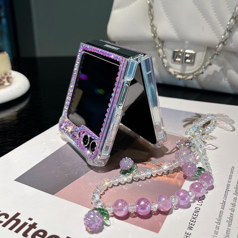 Luxury Bling Rhinestone Case For Samsung Galaxy Z Flip 5 Flip4 Flip3 Z Fold 5 4 3 S23 S22 Ultra S21 Plus S20 FE A14 A34 A54 A13 A33 A23 A53 A32 A52