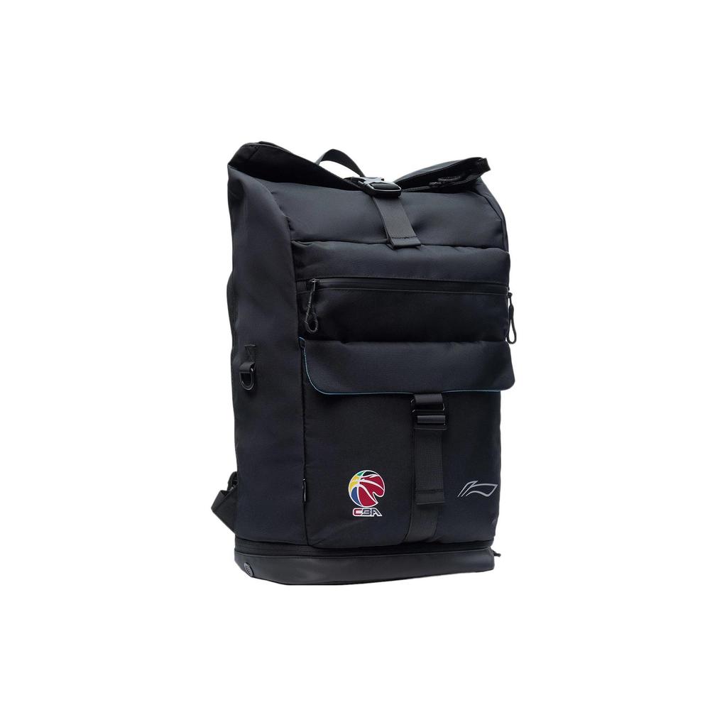 Li Ning Sports Basketball Series CBA Professional Casual Versatile Fitness Large Capacity Polyester Student Backpack Unisex Backpack Black ABST027-1