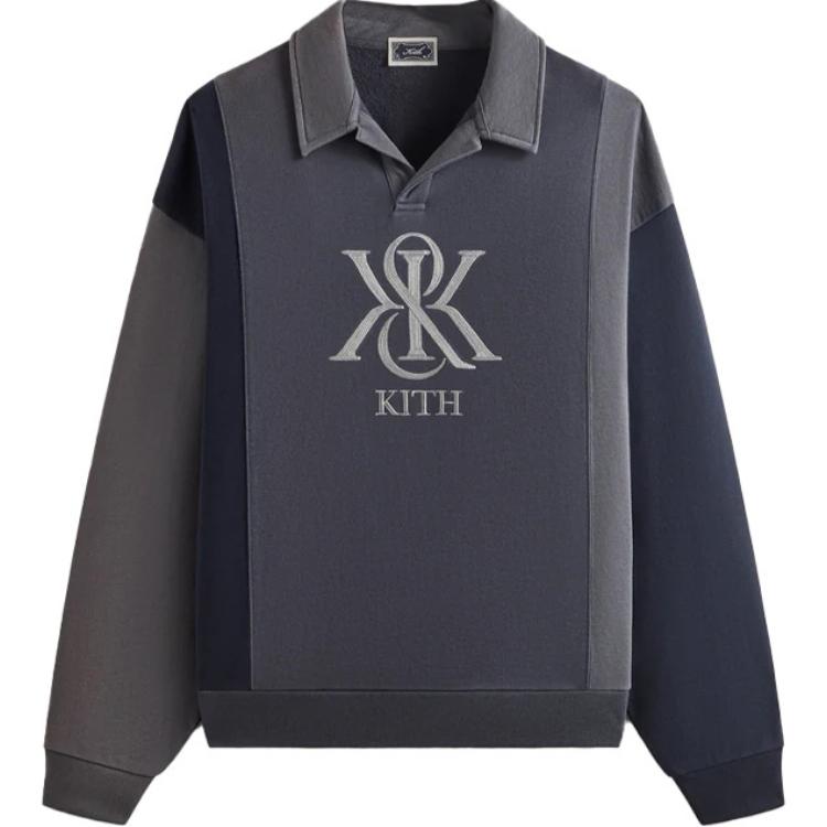 Kith FW24 Nelson Fall 2024 Series Pullover Comfortable Long Sleeve Polo Shirt Men tops Torpedo KHM032365-402 M
