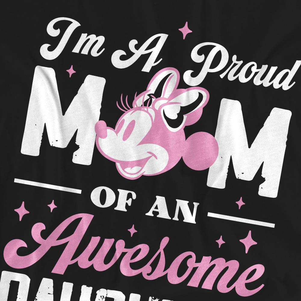 Minnie Mouse Unisex Adult Proud Mom, Awesome Daughter T-Shirt