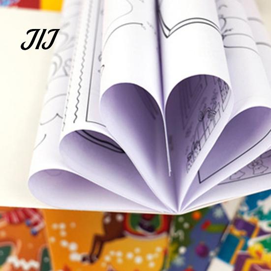 Stocking Stuffers for Kids 8PCS Christmas Themed Coloring Book, Educational Activities Thickened Paper Fun Pages Parties Craft Supplies, Creative