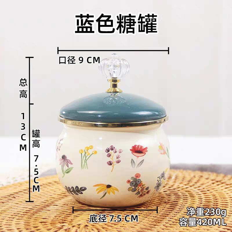 400ML Ceramic Candy Box Moisture Resistant Storage Tea Jar Exquisite Seasoning Box Home Salt Sugar Chili Jar Storage Container