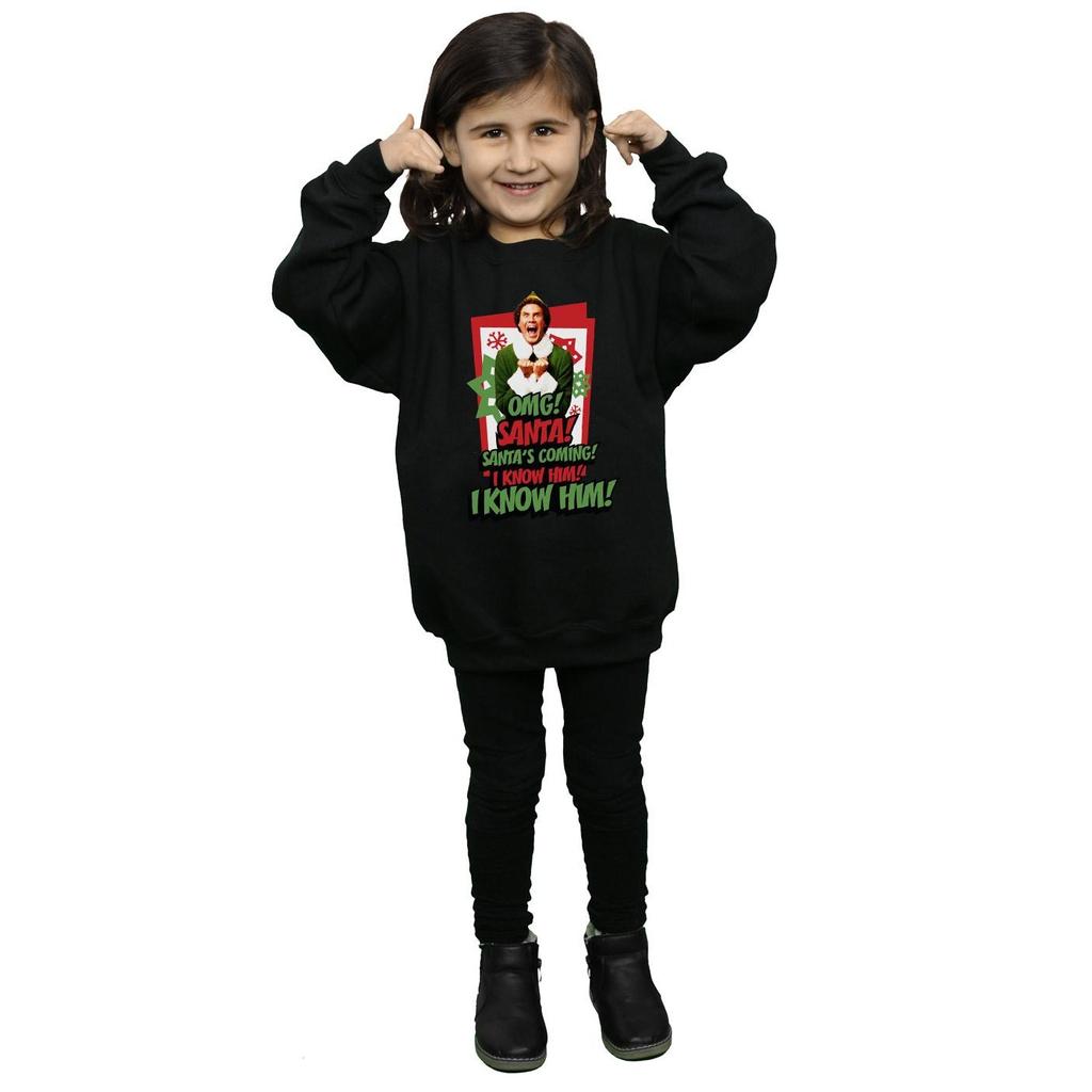 Elf Girls OMG Santa Sweatshirt
