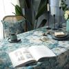 Green Oil Painting Print Rectangle Dirty Resistant Machine Washable Stylish Holiday Tablecloth Table Cover Thanksgiving Table Decoration