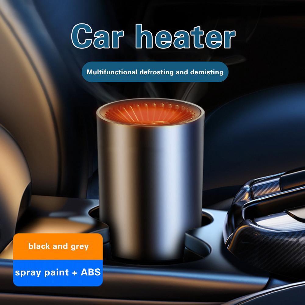 12V Car Heater Cup Holder Design Fast Heating Demister Defroster Auto Window Windshield Defrost Defogging Cooling Heating Fan