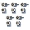 10pcs Shower Door Rollers Quiet Replacement Top Bottom Glass Door Pulleys for Bathroom Massage Room