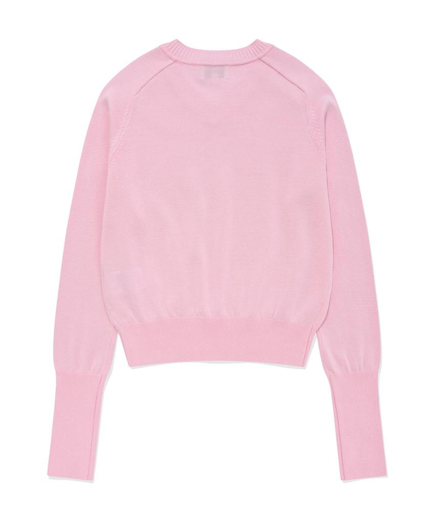 COVERNAT WOMAN Basic V-Neck Knit Light Pink