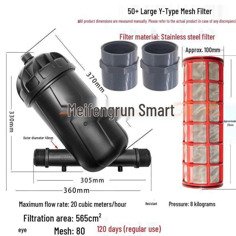 360° Rotating Sprinkler Head with 120 Mesh Filter for Greenhouse Drip Irrigation Systems