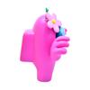 Just Toys Among US 5-Inch Collectible Figure – Pink and Floral  Officially Licensed, Collector's Window Box Packaging
